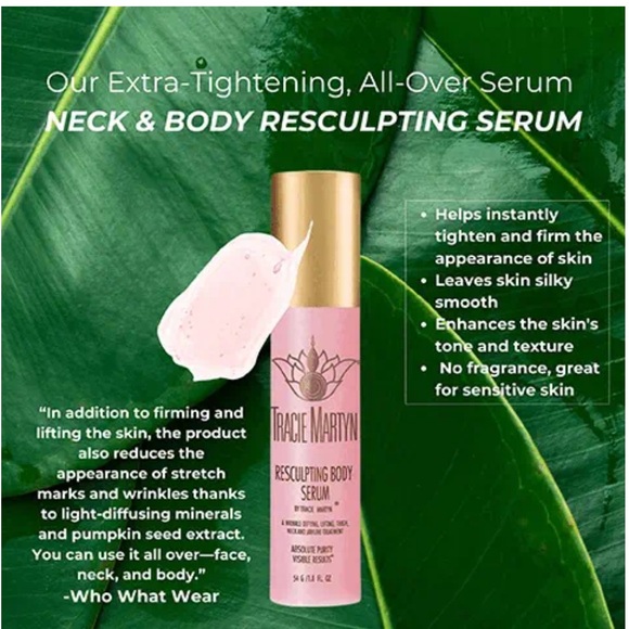 NWT Tracie Martyn Resculpting Serum Wrinkle Defying,Lifting Thigh,Neck, Jawline - Picture 5 of 7